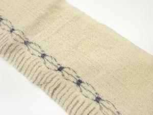 すくい織抽象模様織出し夏用名古屋帯